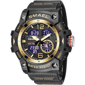 KXAITO Men's Analog Sports Digital Electronic Large Dual  Waterproof Watch